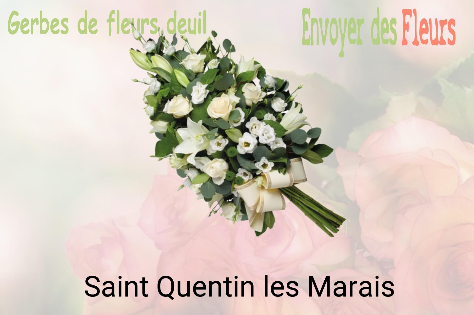 Gerbe de fleurs de deuil livrée à Saint-Quentin-les-Marais